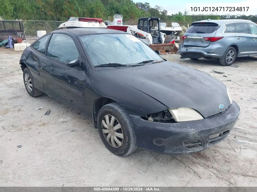 2001 Chevrolet Cavalier VIN: 1G1JC124717234817 Lot: 40694399