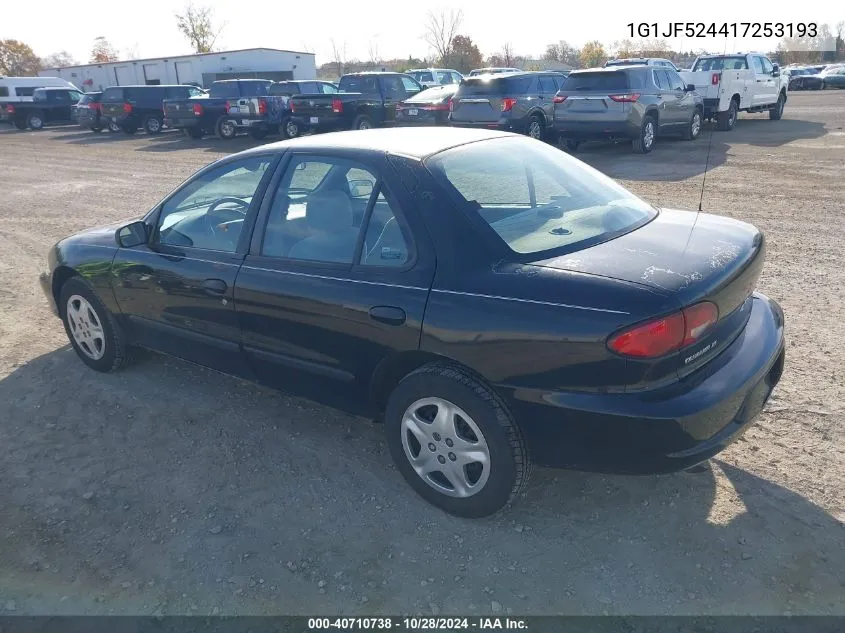 2001 Chevrolet Cavalier Ls VIN: 1G1JF524417253193 Lot: 40710738