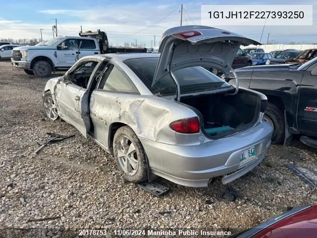 2002 Chevrolet Cavalier Z24 VIN: 1G1JH12F227393250 Lot: 20178753