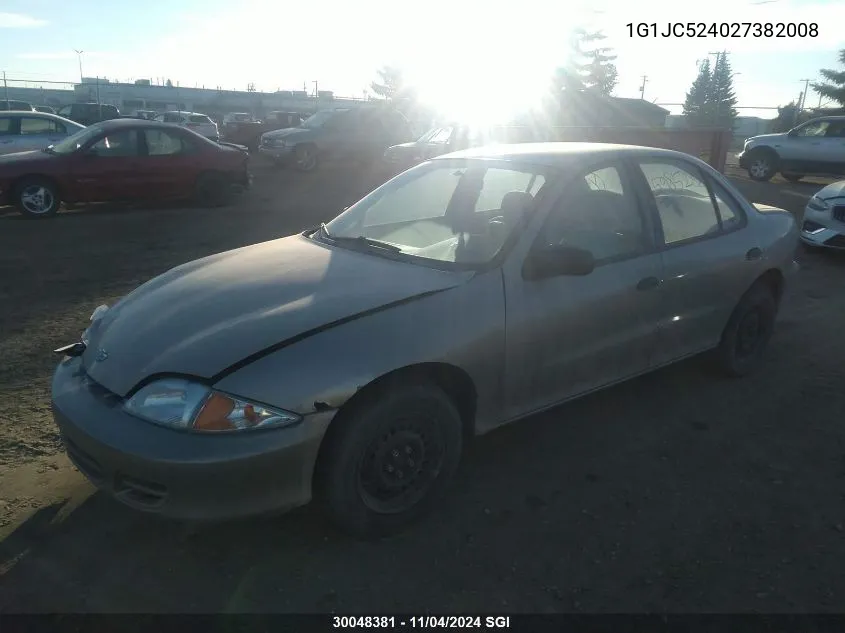 2002 Chevrolet Cavalier Cng VIN: 1G1JC524027382008 Lot: 30048381