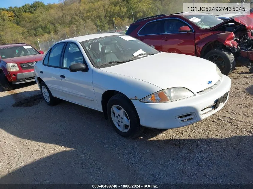 2002 Chevrolet Cavalier VIN: 1G1JC524927435045 Lot: 40499740