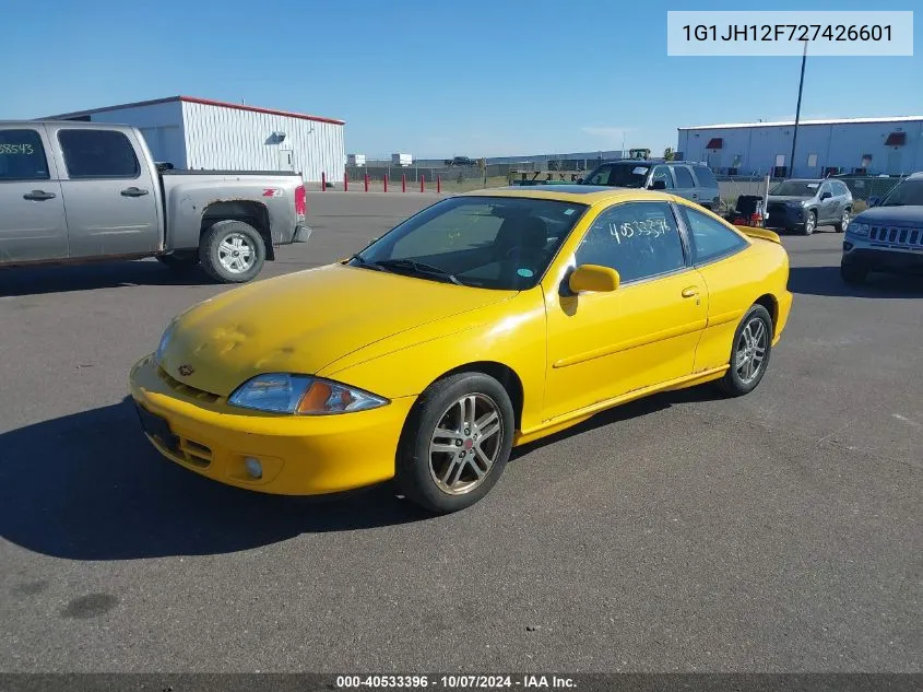 2002 Chevrolet Cavalier Z24 VIN: 1G1JH12F727426601 Lot: 40533396