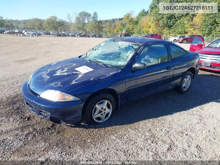 2002 Chevrolet Cavalier VIN: 1G1JC124627218111 Lot: 40542818