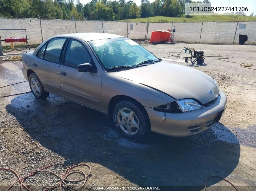 2002 Chevrolet Cavalier VIN: 1G1JC524227441706 Lot: 40545944