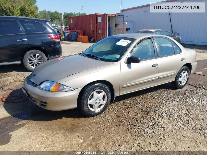 1G1JC524227441706 2002 Chevrolet Cavalier