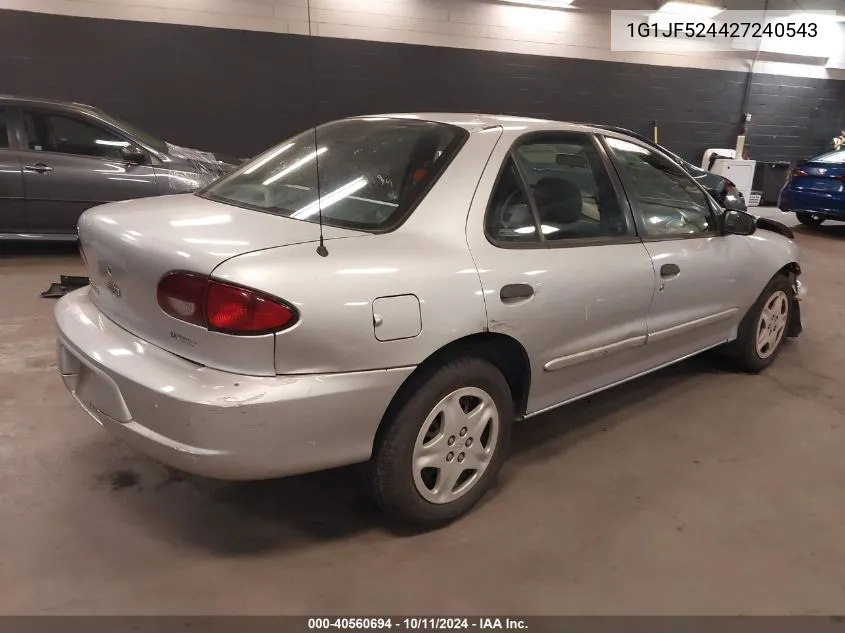 2002 Chevrolet Cavalier Ls VIN: 1G1JF524427240543 Lot: 40560694