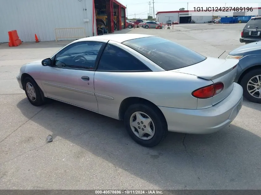 2002 Chevrolet Cavalier VIN: 1G1JC124227489196 Lot: 40578696