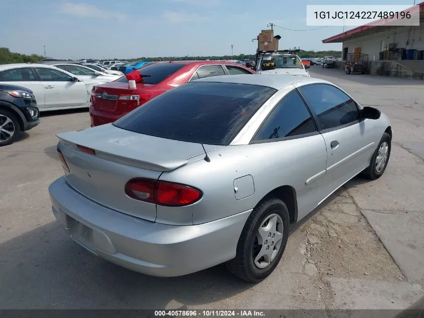 2002 Chevrolet Cavalier VIN: 1G1JC124227489196 Lot: 40578696