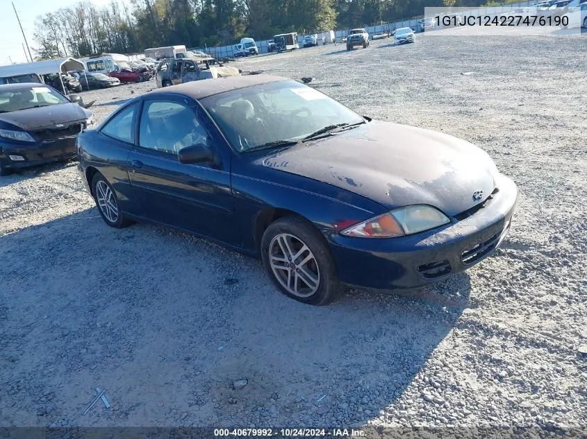 2002 Chevrolet Cavalier VIN: 1G1JC124227476190 Lot: 40679992