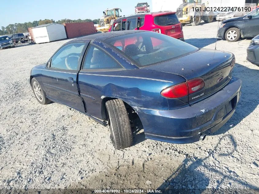 2002 Chevrolet Cavalier VIN: 1G1JC124227476190 Lot: 40679992