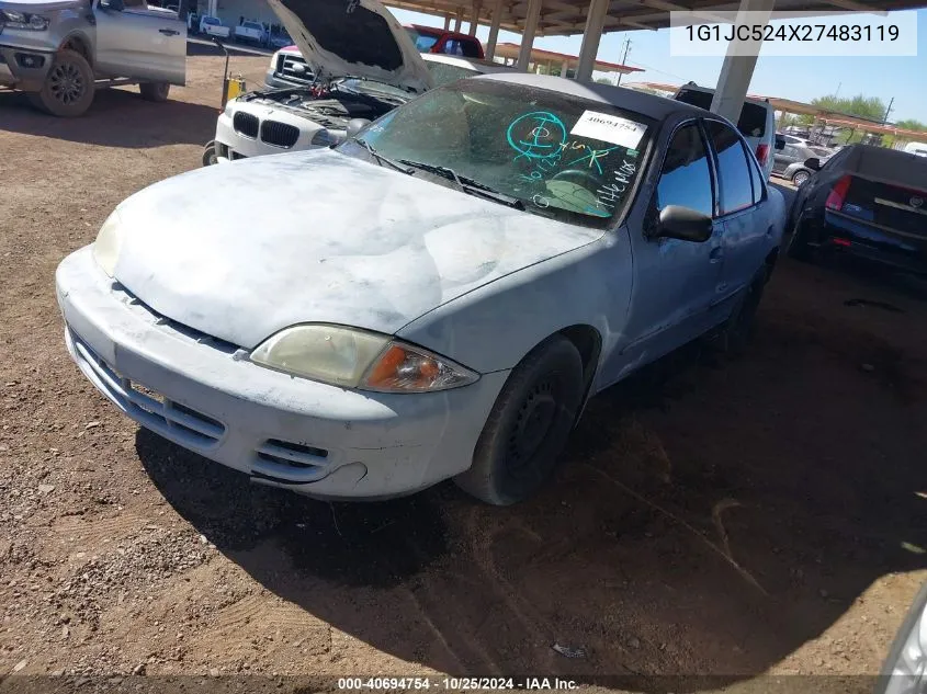 2002 Chevrolet Cavalier VIN: 1G1JC524X27483119 Lot: 40694754