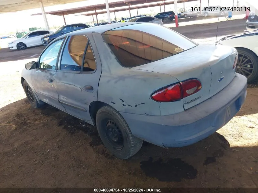 2002 Chevrolet Cavalier VIN: 1G1JC524X27483119 Lot: 40694754