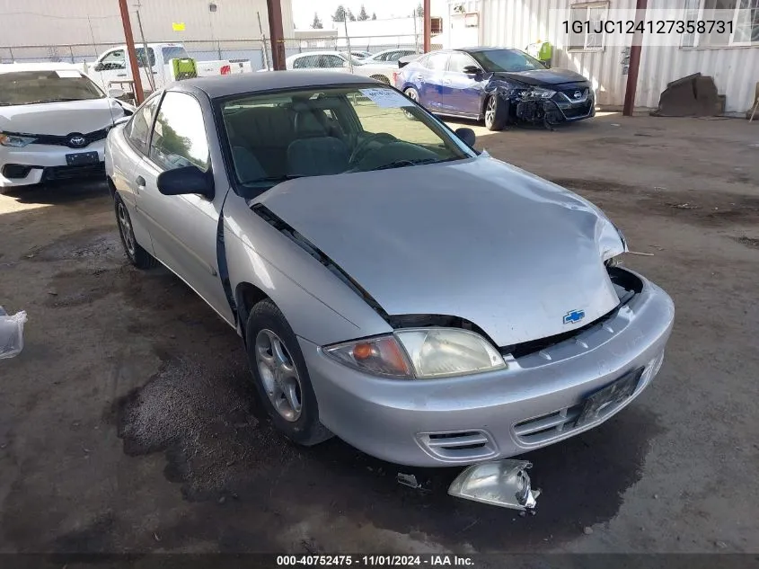 2002 Chevrolet Cavalier VIN: 1G1JC124127358731 Lot: 40752475