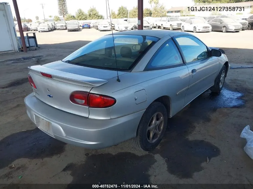 2002 Chevrolet Cavalier VIN: 1G1JC124127358731 Lot: 40752475