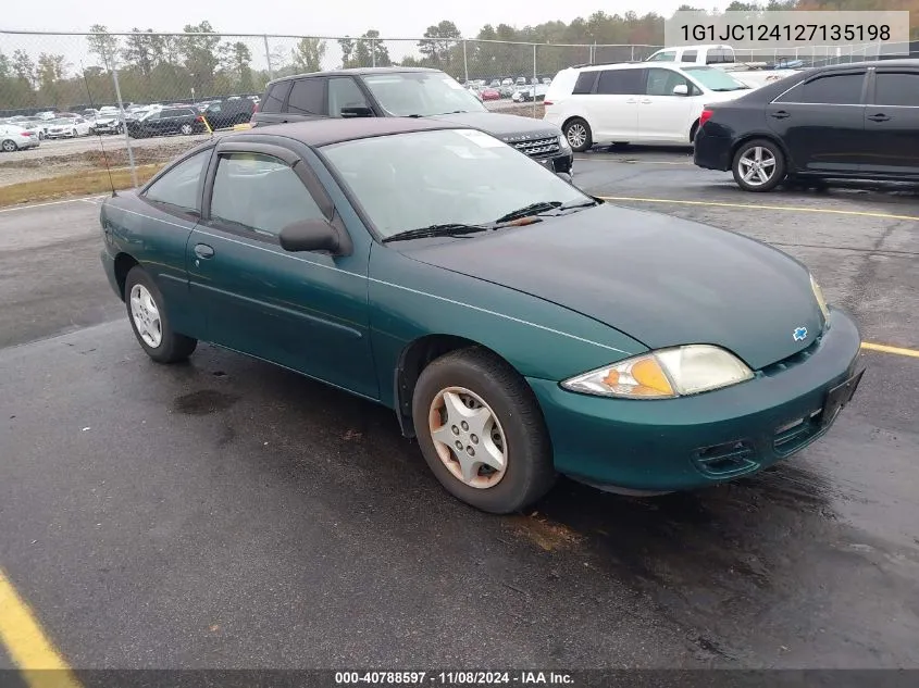 2002 Chevrolet Cavalier VIN: 1G1JC124127135198 Lot: 40788597