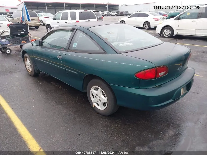 2002 Chevrolet Cavalier VIN: 1G1JC124127135198 Lot: 40788597