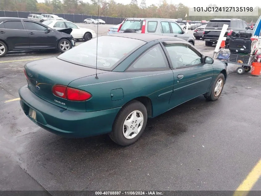 2002 Chevrolet Cavalier VIN: 1G1JC124127135198 Lot: 40788597