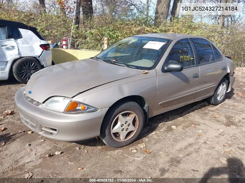 2002 Chevrolet Cavalier VIN: 1G1JC524327214184 Lot: 40809783