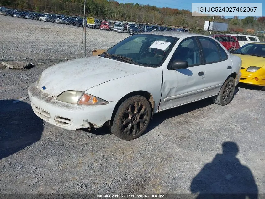 2002 Chevrolet Cavalier VIN: 1G1JC524027462067 Lot: 40829195