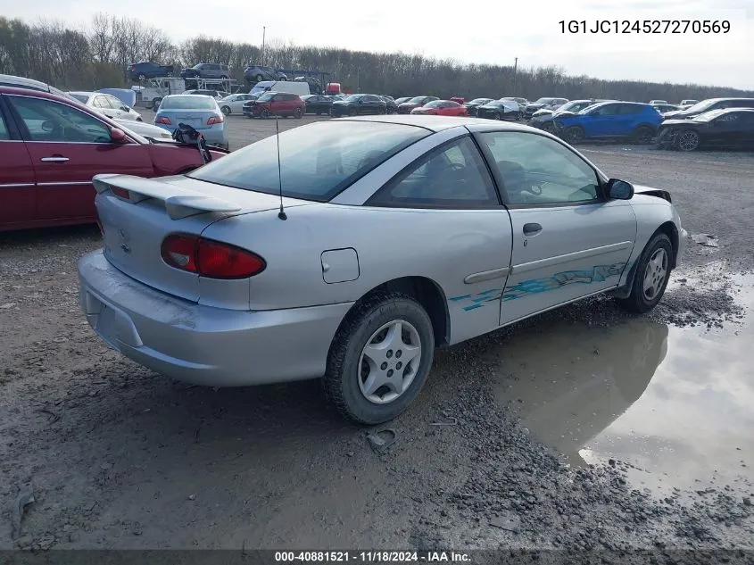 2002 Chevrolet Cavalier VIN: 1G1JC124527270569 Lot: 40881521