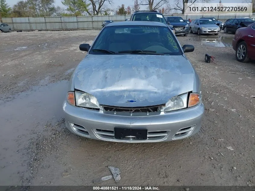 2002 Chevrolet Cavalier VIN: 1G1JC124527270569 Lot: 40881521