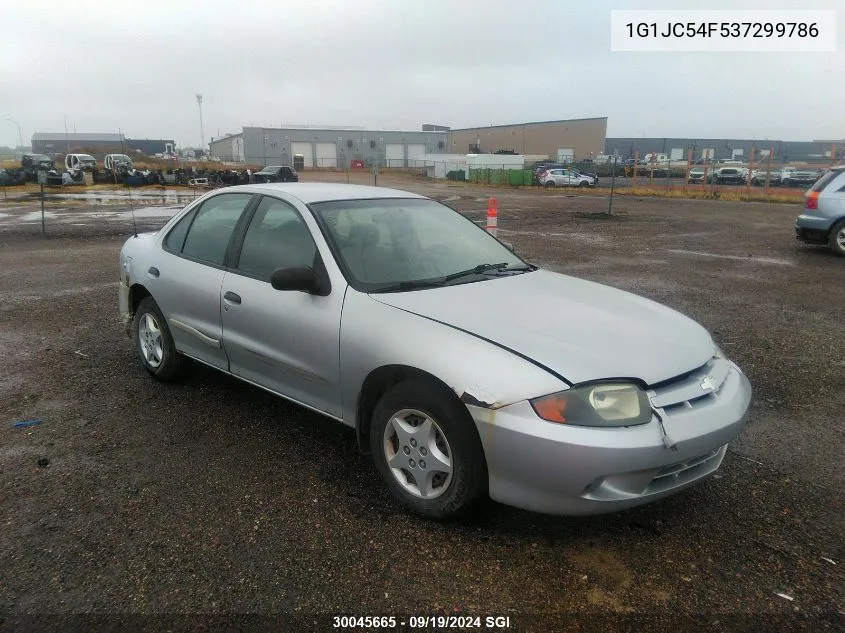 2003 Chevrolet Cavalier VIN: 1G1JC54F537299786 Lot: 30045665