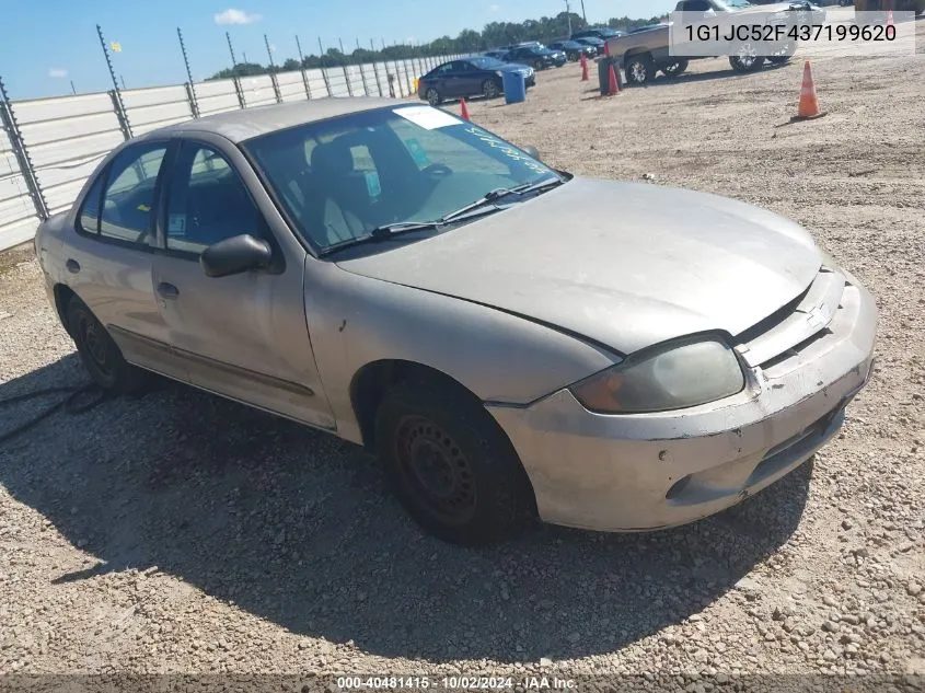 2003 Chevrolet Cavalier VIN: 1G1JC52F437199620 Lot: 40481415