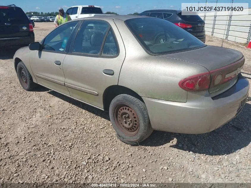 2003 Chevrolet Cavalier VIN: 1G1JC52F437199620 Lot: 40481415