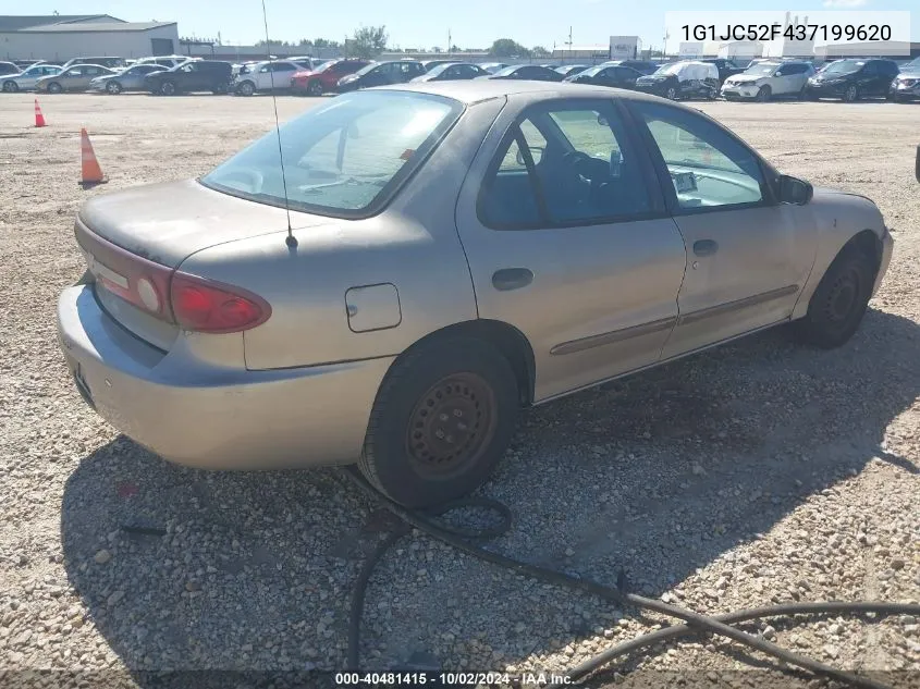 2003 Chevrolet Cavalier VIN: 1G1JC52F437199620 Lot: 40481415