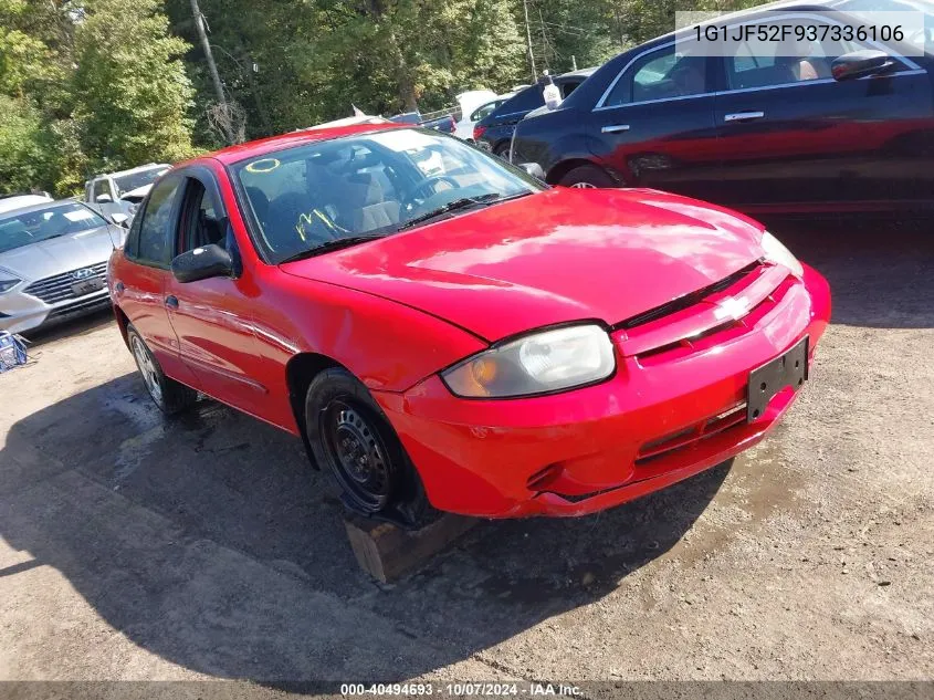 2003 Chevrolet Cavalier Ls VIN: 1G1JF52F937336106 Lot: 40494693