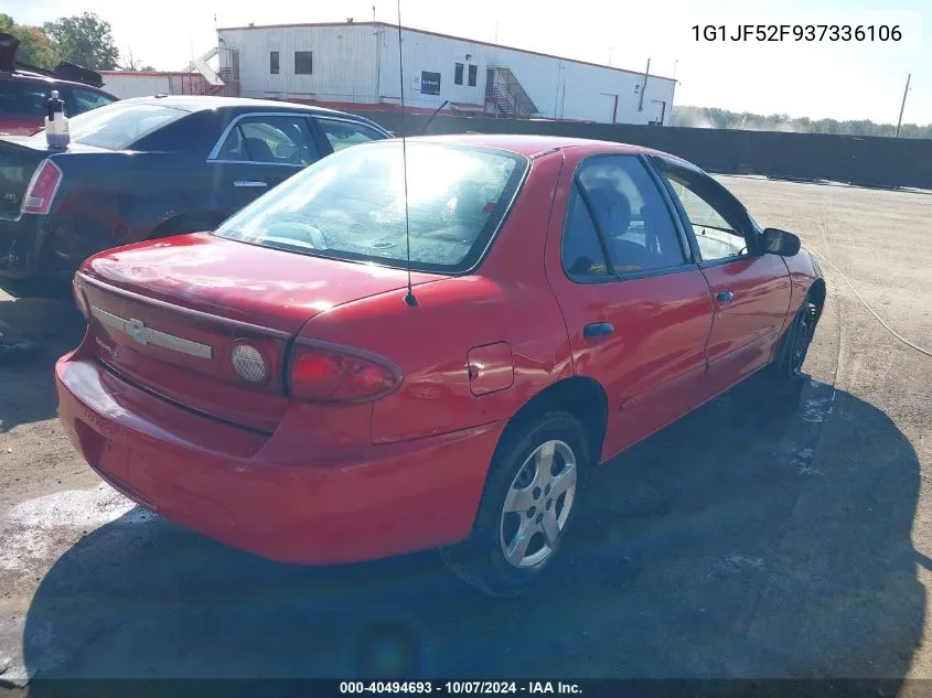 2003 Chevrolet Cavalier Ls VIN: 1G1JF52F937336106 Lot: 40494693