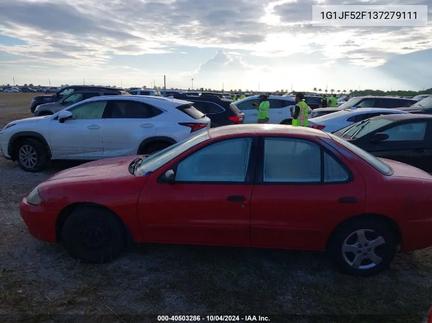 2003 Chevrolet Cavalier Ls VIN: 1G1JF52F137279111 Lot: 40503286