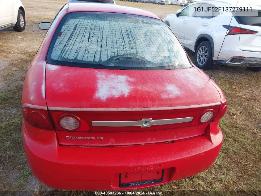 2003 Chevrolet Cavalier Ls VIN: 1G1JF52F137279111 Lot: 40503286