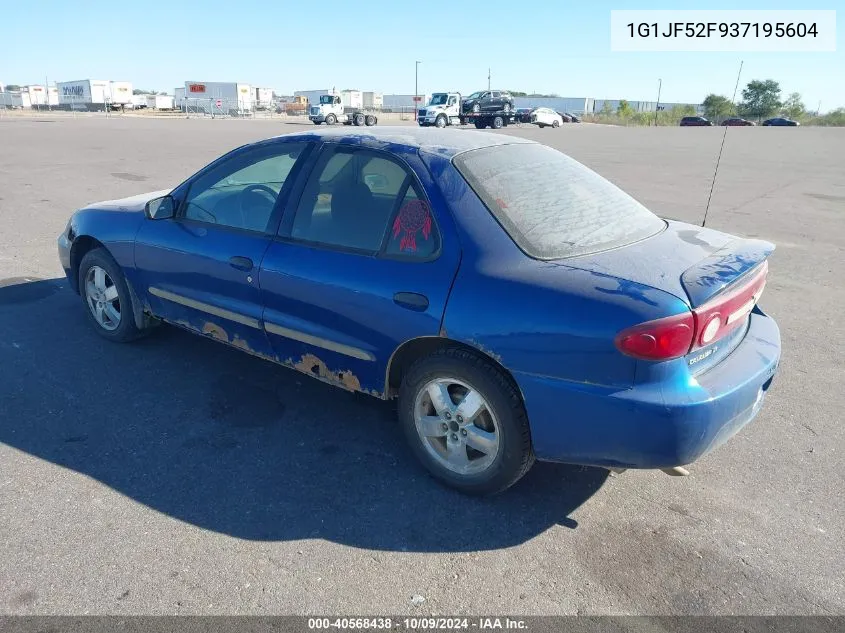 2003 Chevrolet Cavalier Ls VIN: 1G1JF52F937195604 Lot: 40568438