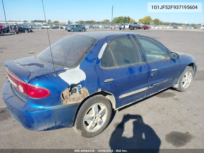 2003 Chevrolet Cavalier Ls VIN: 1G1JF52F937195604 Lot: 40568438