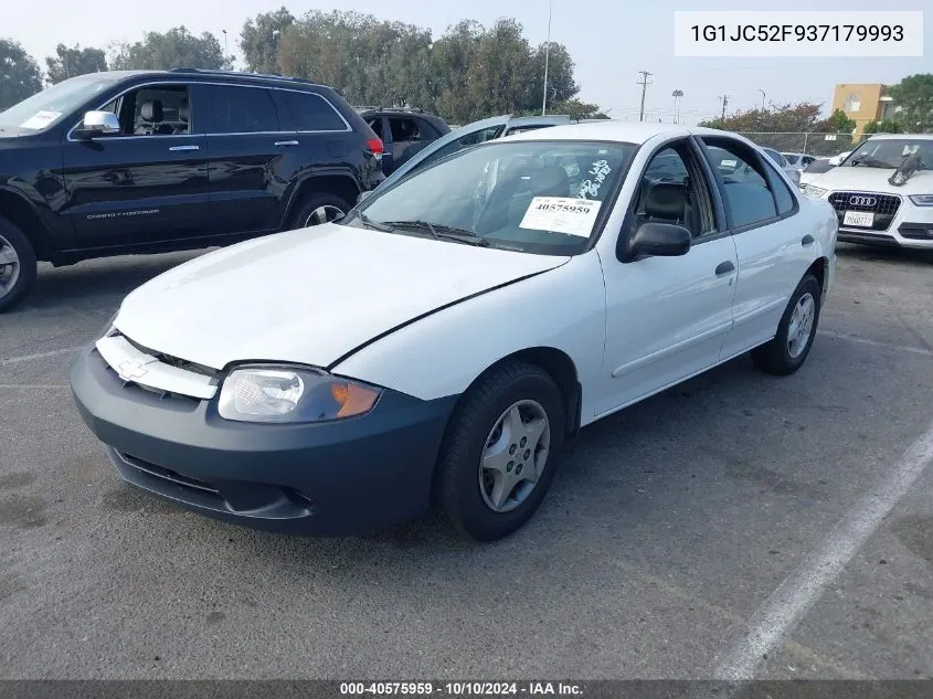 2003 Chevrolet Cavalier VIN: 1G1JC52F937179993 Lot: 40575959