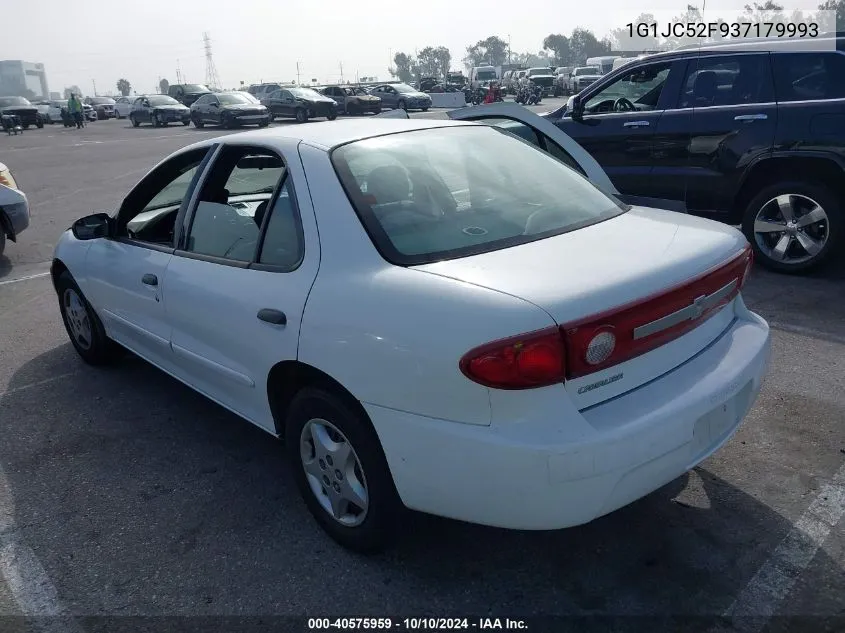 2003 Chevrolet Cavalier VIN: 1G1JC52F937179993 Lot: 40575959