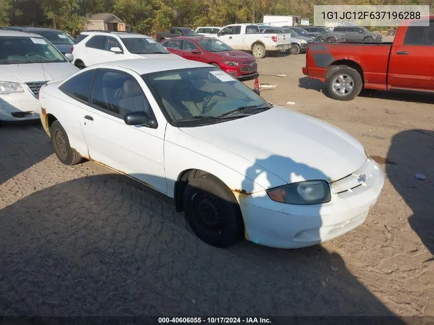 2003 Chevrolet Cavalier VIN: 1G1JC12F637196288 Lot: 40606055