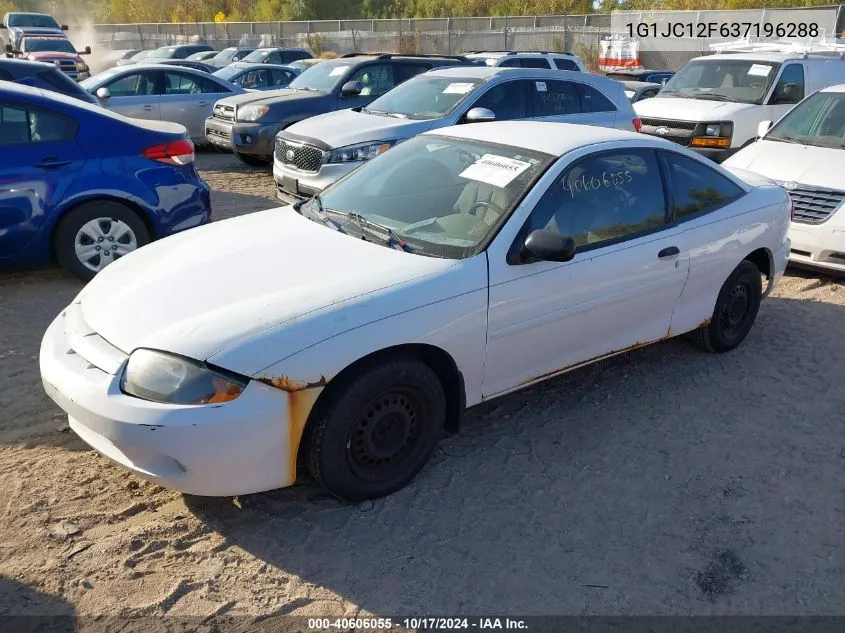 2003 Chevrolet Cavalier VIN: 1G1JC12F637196288 Lot: 40606055