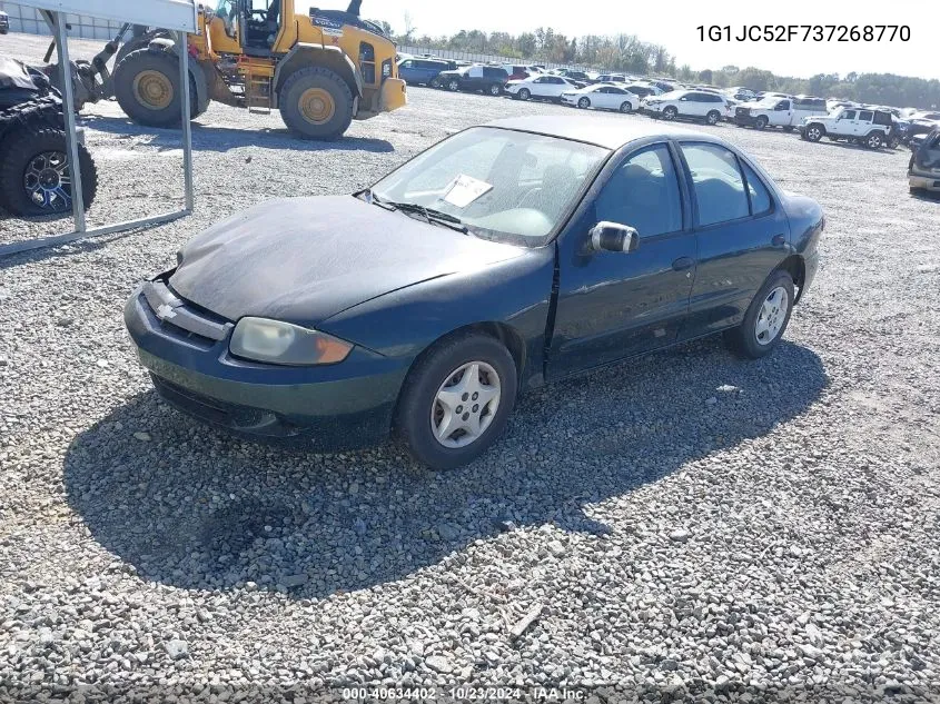 2003 Chevrolet Cavalier VIN: 1G1JC52F737268770 Lot: 40634402