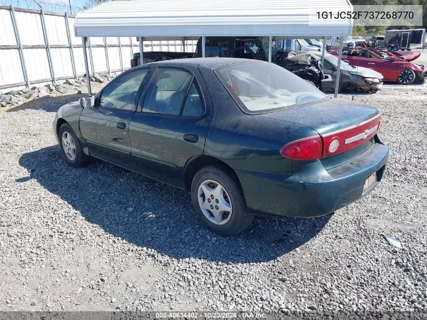 2003 Chevrolet Cavalier VIN: 1G1JC52F737268770 Lot: 40634402