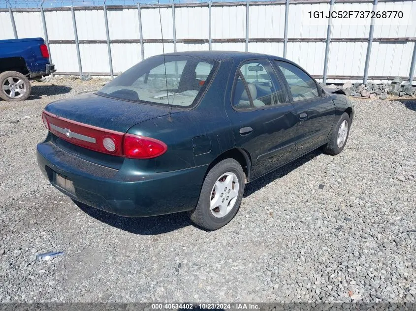 2003 Chevrolet Cavalier VIN: 1G1JC52F737268770 Lot: 40634402