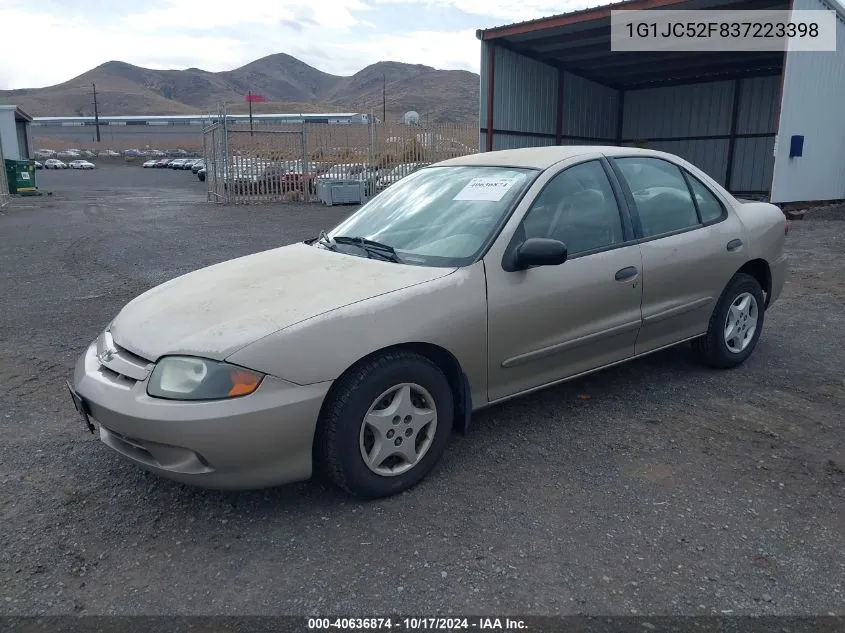 2003 Chevrolet Cavalier VIN: 1G1JC52F837223398 Lot: 40636874