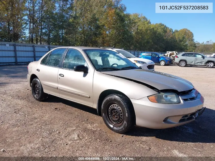 2003 Chevrolet Cavalier VIN: 1G1JC52F537208583 Lot: 40649086