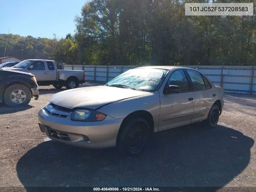 2003 Chevrolet Cavalier VIN: 1G1JC52F537208583 Lot: 40649086