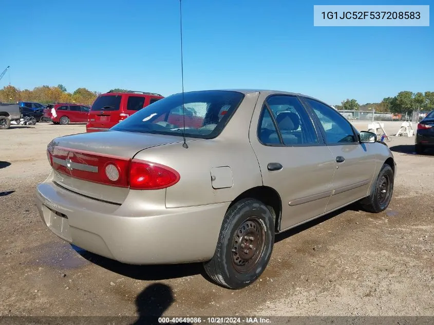 2003 Chevrolet Cavalier VIN: 1G1JC52F537208583 Lot: 40649086