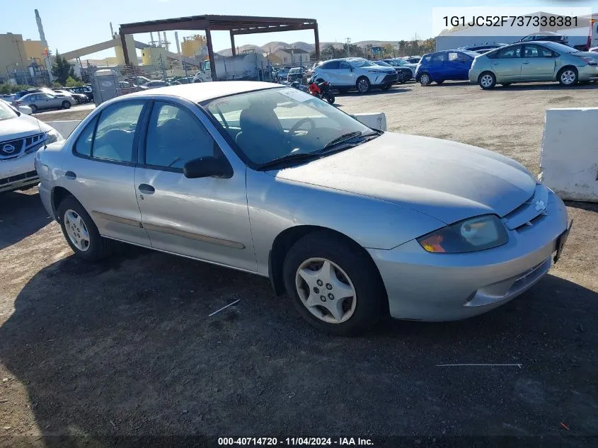 2003 Chevrolet Cavalier VIN: 1G1JC52F737338381 Lot: 40714720