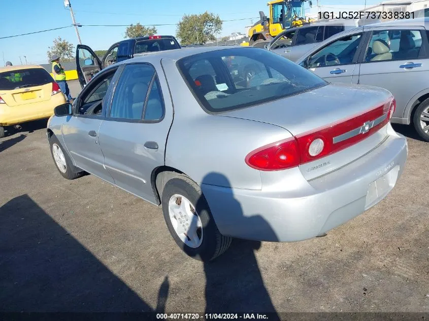 2003 Chevrolet Cavalier VIN: 1G1JC52F737338381 Lot: 40714720