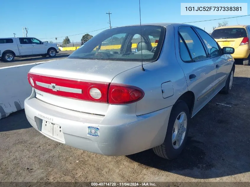 2003 Chevrolet Cavalier VIN: 1G1JC52F737338381 Lot: 40714720