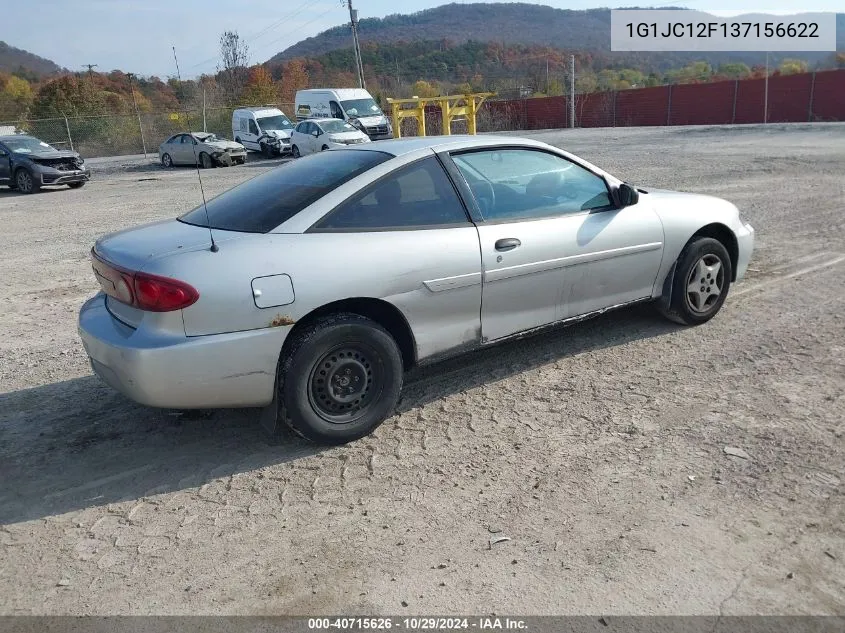 2003 Chevrolet Cavalier VIN: 1G1JC12F137156622 Lot: 40715626